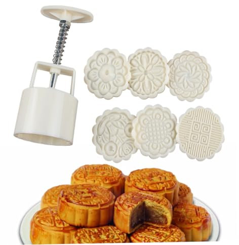 Cabilock Mondkuchenform Aus Abs Backwerkzeug Mit Stempeln Für Zuckerdekoration Für Küche Und Zuhause