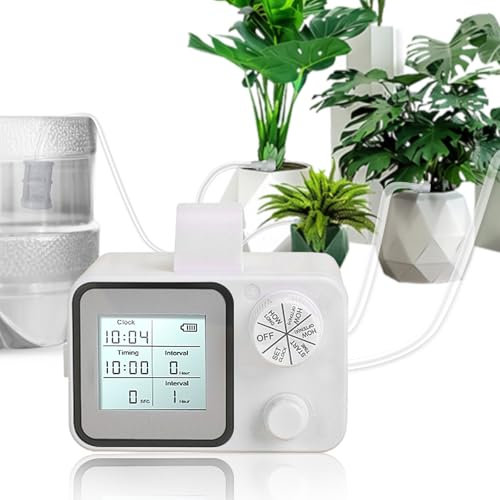 impianto irrigazione giardino,kit irrigazione giardino 20 pezzi, piante in vaso, timer, dispositivo di irrigazione LCD, display USB, sistemi di irrigazione automatici per piante