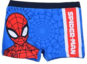 Marvel Spider Man Short de Bain pour Garçon, Design BD Maillot de Bain pour Enfant, Tailles 3 à 8 Ans (FR/ES, Âge, 6 Ans, Taille Normale, Bleu)