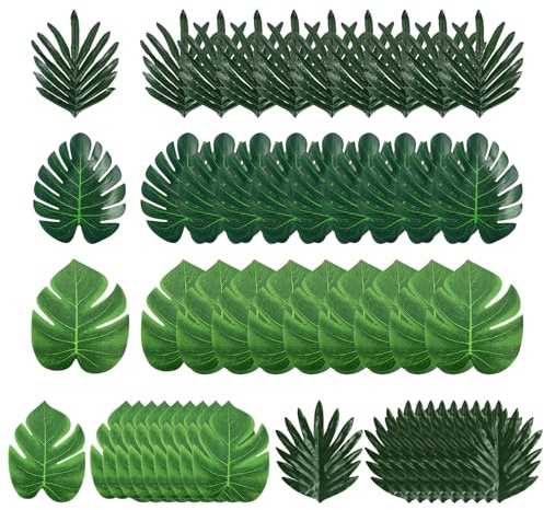 SUPRROW 50 hojas de palma decorativas tropicales