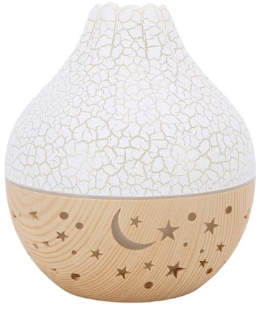 Oreilet Diffusore di Oli Essenziali, Umidificatore a Nebbia Fredda Dal Design Sacro Mini Diffusore di Aromaterapia USB con Luci Colorate, di Profumo di Oli Essenziali Silenzioso, per Camera da Letto