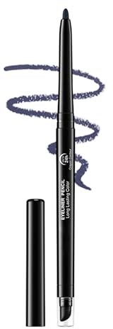 Erinde Gel Eyeliner, Wasserfester Kajal Aubergine, Wischfest Kajalstift, 16 Stunden Halt, Langanhaltend Hochpigmentiert, Herausdrehbare Mine, Integrierter Schwamm-Applikator und Spitzer, #04 Aubergine