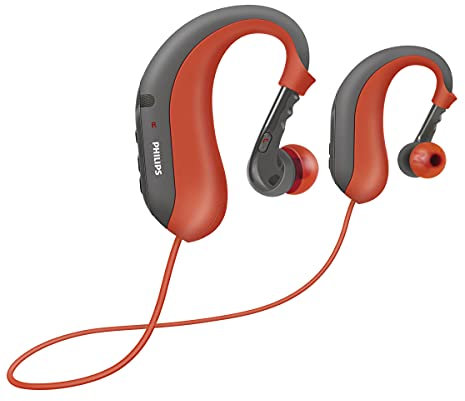 Philips SHB6017 - Auriculares de clip Bluetooth, rojo
