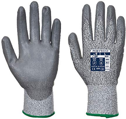 Portwest A620 Cut 3 handske Pu Palm, A620GRRM