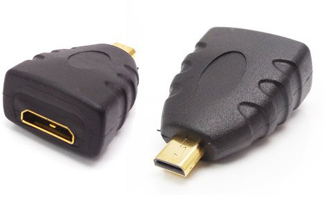 AKORD Micro HDMI Type D Male to Mini HDMI Type C Female Adapter Convertor Connector