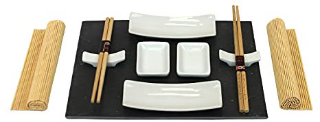 Excellent Houseware Juego Sushi, Piedra, Multicolor, 39 x 29 x 8 cm, 11