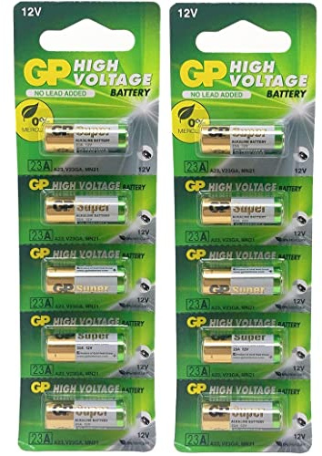 A23 12V Alkaline 23-A replacement battery 23AE GP - 10 Pack