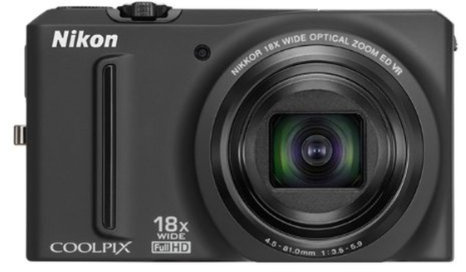 Nikon COOLPIX S9100 12.1 MP CMOS Digital Camera with 18x NIKKOR ED Wide-Angle Optical Zoom Lens and Full HD 1080p Video (Black) (OLD MODEL)