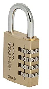 CISA 121190200, Lucchetto Combinazione, Ottone, 20 mm