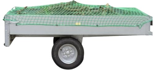 Anhängernetz Wetterfestes Hängernetz Abdecknetz Anhänger Netz Grün 2,50 m x 2,50 m Maschenweite: 45 mm geknotet