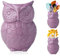 Comfify Portautensili da gufo Crock & Organizer da cucina in ceramica decorativa, in un bel colore viola - Utensili da cucina e regalo perfetto in ceramica da cucina – 12.7cm x 17.78cm x 10.16cm