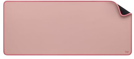 Logitech Desk Mat - Studio Series, Multifunktionale große Unterlage, Erweiterte Mausmatte, Anti-Rutsch-Gummiboden, Spritzwassergeschützt, Langlebig - Rosa