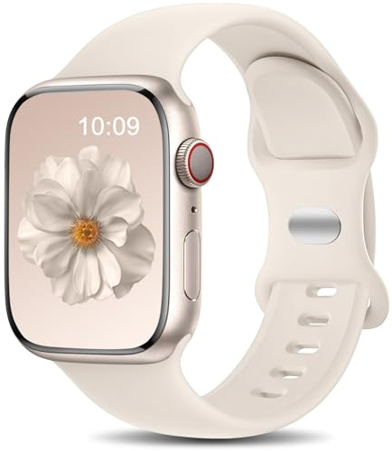 Charlam Kompatibel med Apple Watch-rem 42 mm 44 mm 45 mm 49 mm för män kvinnor, sportband mjuk silikon ersättningsremmar kompatibla med iWatch SE Series 9 8 7 6 5 4 3, 42 mm/44 mm/45 mm/49 mm,