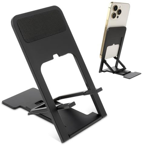 TIESOME Faltbarer Handy Ständer, 4 Winkel Verstellbarer Handy Halter tragbar mobiler Desktop Ständer Büro Schreibtisch Zubehör dünner Reise Halter Handy Halterung Dock für Handy Tablets