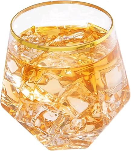 WZYYCV Vaso Copa de cóctel Hexagonal Copas de champán sin Vaso de Vaso Cristalería