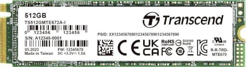 Transcend 512GB Internal PCIe SSD TS512GMTE672AI-VS1