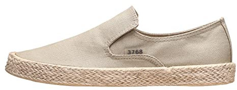 Generisch Espadrilles Herren Sommerlatschen Latschen Sommer Slipper Sommerschuhe Freizeitschuhe Flache-Schuhe Leinenschuhe Canvas Sneaker Damen-Slip-On Unisex, Atmungsaktiv & Bequem Schlupfschuhe