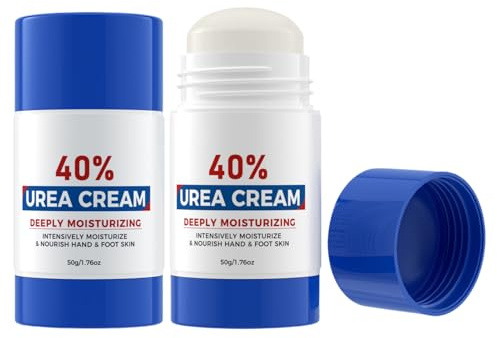 Crema de pie de urea de 2 paquetes, de reparación para tacones agrietados y piel seca, crema de reparación del talón agrietado, manos y pies de cuidado de la piel, crema hidratante para mujeres