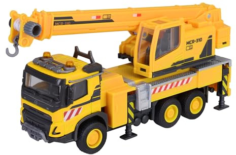 Majorette 8503726002 - Volvo FH-16 Lastbil med L350H Hjullastare - Metall med Hjullastare som har Frihjul, 35cm, Från 3 år