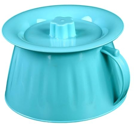 harayaa Urinario portátil con tapa, ideal para emergencias, dormitorio, hogar, viajes, cabecera y niños mayores, Azul