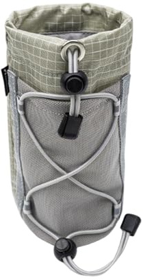 LOVIVER Porte-Bouteille d'Extérieur pour Bandoulière de Sac à Dos, Pochette Multifonction pour Bouteille d'eau, Pochette Isotherme en Nylon et PVC, Léger, Installation Facile, Portable, Gris