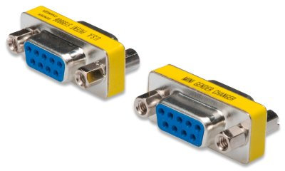 DIGITUS D-Sub 9 Gender-Changer - Adapter - 9-Pin Kupplung - Buchse zu Buchse - RS-232 - RS-485 - TTL - Metallgehäuse