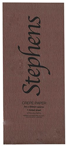Stephens - Papel crepé (3 x 500 mm), color marrón
