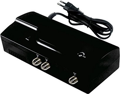 HD-LINE DVB-C/DVB-T Antennenverstärker 25dB Terrestrisch für 2 TV Geräte UHF VHF