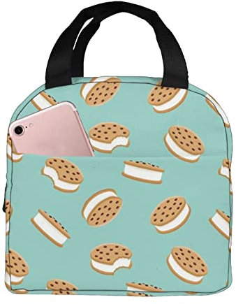 Novità al sacco per il pranzo al sacco con biscotti e gelato, simpatico contenitore per il pranzo riutilizzabile, borsa termica termica, contenitore multifunzionale per il pranzo scolastico per ragazz