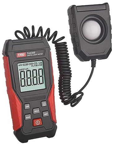 Perfeclan Esposimetro Digitale, luxmetro, luxmetro, Schermo LCD a 4 cifre ad Alta precisione, Frazionamento 200000LUX