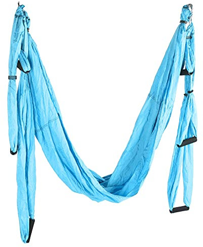 Gavigain Aerial Yoga-Hängematte, Schaukel-Hängematte, Anti-Schwerkraft-Fliegen-Yoga-Hängematte für Fitness, Outdoor-Aerial-Yoga, Wirbelsäule, erhöhen Sie die Flexibilität (Sky Blue)