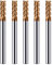 CREEYA 5PCS Fraise Carbure 4mm, 4 dents/4 tranchants Fraises CNC, HRC 55, TiSiN Couleur or Revêtement CNC Fraise en bout, VHM fraise en bout 4mm Pour Acier Métal Bois Acrylique Plastique (4mm)