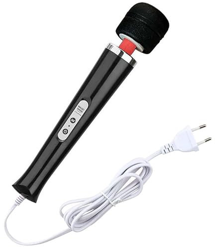 Hui ju Bâton de Magic Wànd Massage Électrique 10 Vitesses | Appareil Professionnel de Relaxation Musculaire Post-Sport | Norme UE avec Prise Directe - Récupération et Soins à Domicile (Nior)