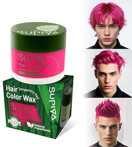 Temporary Hair Color Wax for Kids Women Men,Red Green Blue Purple Hair Dye Colour,DIY Instant Hair Coloring Gel Cream for Cosplay Christmas Children's Day（Lilac #70）