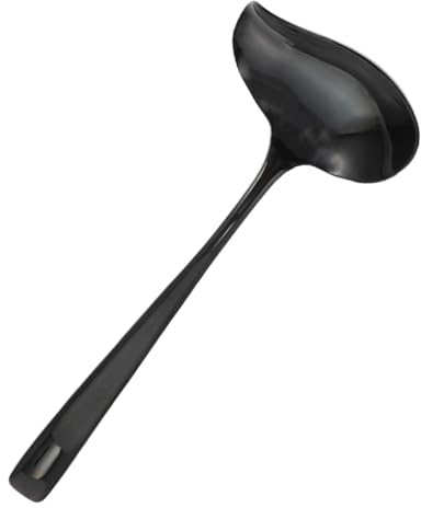 TOGEVAL Mestolo per Sugo in Acciaio Inox Beccuccio, Cucchiaio lungo Minestra, Utensile da Cucina per Caffetteria e Ristoranti