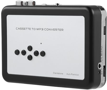 Reproductor de casetes USB HaloVerde Que Funciona como convertidor de casetes a MP3 para digitalizar música de Audio para su colección de computadoras portátiles o personales.