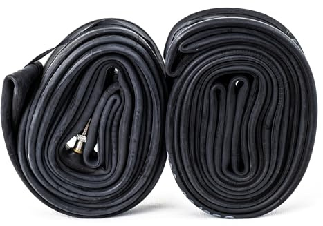 HUTCHINSON - Lot de 2 Chambre À Air -Route - Standard - Résistance Et Anti-Crevaison - Valve Presta - Épaisseur 0.9 mm - 48 MM - 700 x 20 - 25, noir - noir