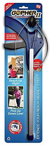 Ontel Gopher 2 Pick-Up and Reaching Tool, New & Improved Ergonomic Design