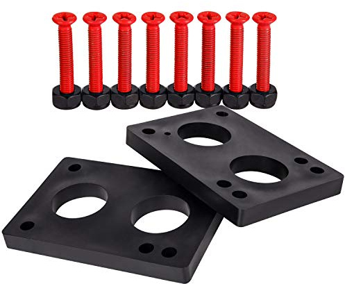 Cal 7 Skateboard 1/4 Riser Pads and 1.25 Hardware (Red)