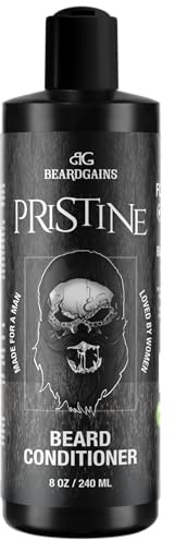 Beard Gains Pristine Scented Vegan Beard Conditioner for Fuller, Healthier and Thicker Facial Hairs | 100% Organic and Natural Softener Control and Style | MADE IN USA