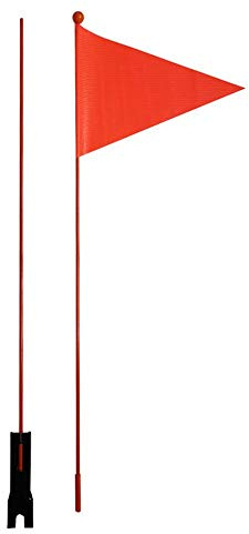 chlius Sécurité pour Vélo Orange - Drapeau Triangulaire Sécurité pour Vélo pour Enfants avec Support Montage, pour Garçons Filles Vélo, 120cm
