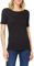 Marc O'Polo Damen B01226151399 T-Shirt Mit Leicht Melierter Oberfläche, Bequemes Oberteil Aus Bio Baumwolle, Schlichtes Kurzarmshirt Für Frauen, Schwarz, M EU