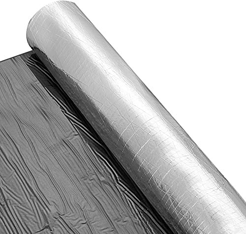 YOUNTHYE Self Adhesive Reflective Aluminium Foam Insulation 5mm Thick, 24cm x 10m Radiator Reflector Panels, Foil Insulation Roll for Floors, Roofs, Garage Doors and Camper Vans