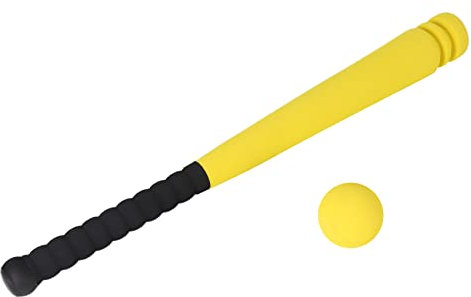 Vrttlkkfe Schaum Baseball SchläGer mit Baseball Spielzeug Set für Kinder Von 3 5 Jahren, Gelb
