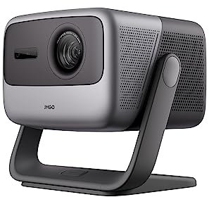 JMGO N1 Pro Beamer 1080P Full HD, MALC™ Dreifarbiger Laser Projektor Heimkino mit Android TV 11, 1300 ISO Lumen, Sofortige Anzeigekorrektur, 360°Integrierter Kardanischer, 10W*2 Dynaudio Lautsprecher