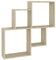 vidaXL Würfelregal Wandregal Hängeregal Cube Lounge CD Regal Dekoregal Bücherregal Schweberegal Wandboard Regalwürfel Sonoma-Eiche 80x15x78,5cm Holzwerkstoff