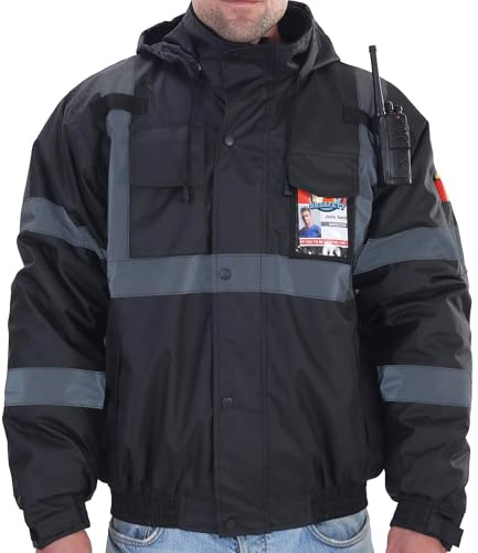 SRsafety High Visibility Safety Jacket,Reflective Waterproof Jacket with Black bottom,Construction Work Jacket for Men/Women (US, Alpha, X-Large, Regular, Regular, Black-202)