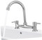 Dual Hole Kitchen Sink Mixer Tap 360 Swivel Faucet for Hot and Cold Water Easy Installation for Home and Commercial Use