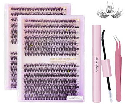catlinez 280 PCS Kit Estensione Ciglia,30D 40D Ciglia Finte Soffici e Squisite,Mix 9-16 mm, Kit Extension Ciglia, Utilizzato per Espandere le Ciglia, ciglia finte Cluster