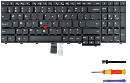 Teclado de repuesto sin retroiluminación para Lenovo Thinkpad T550 T540 T540P T560 W540 W541 W550 W550S L540 L560 P50S L570 (inglés de EE. UU., sin retroiluminación)